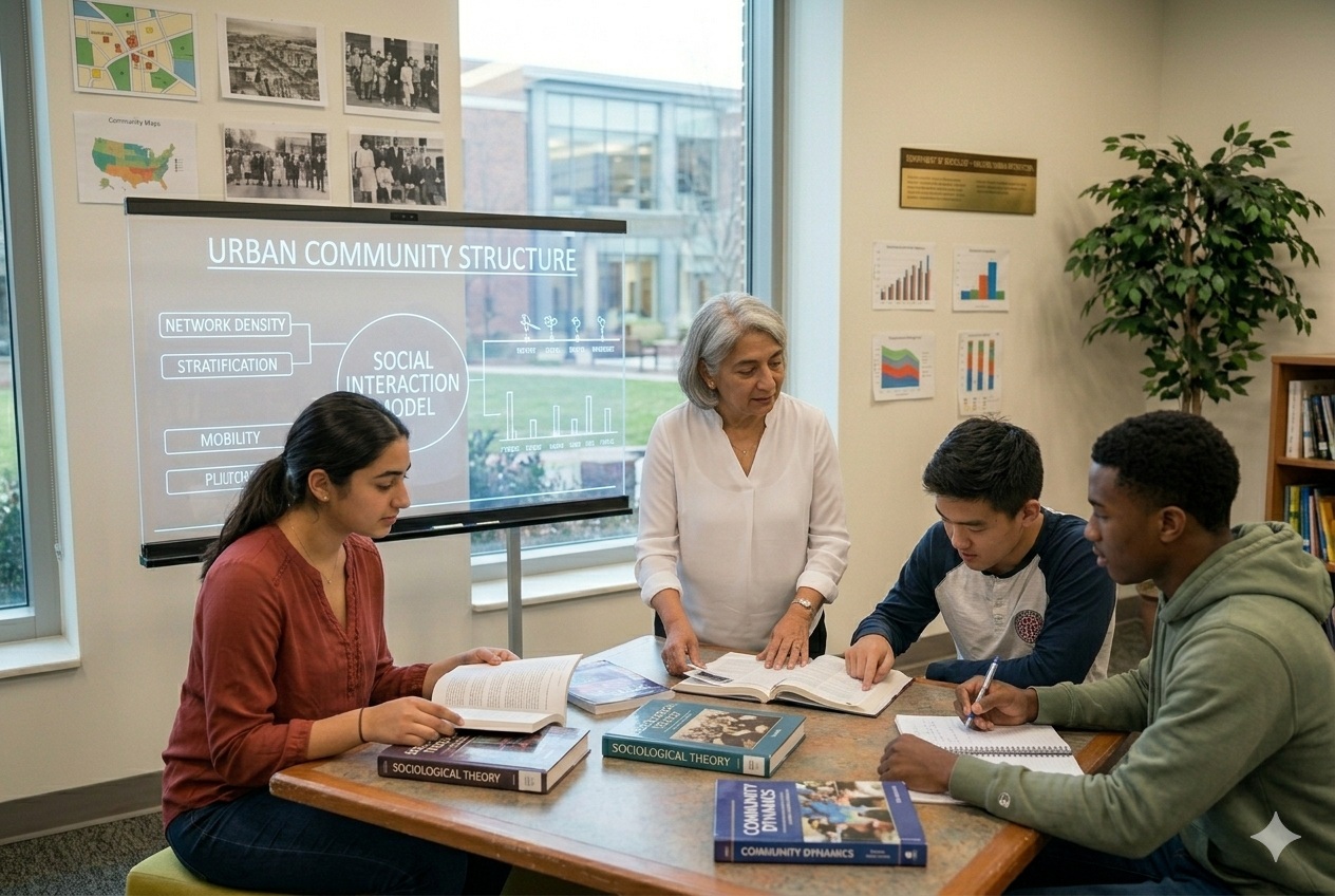 Sociology Students and Community Discussion